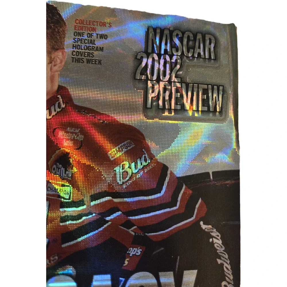 TV Guide Feb 2002 Dale Earnhardt Sr & Jr Hologram Covers - Set of 2 Tribute